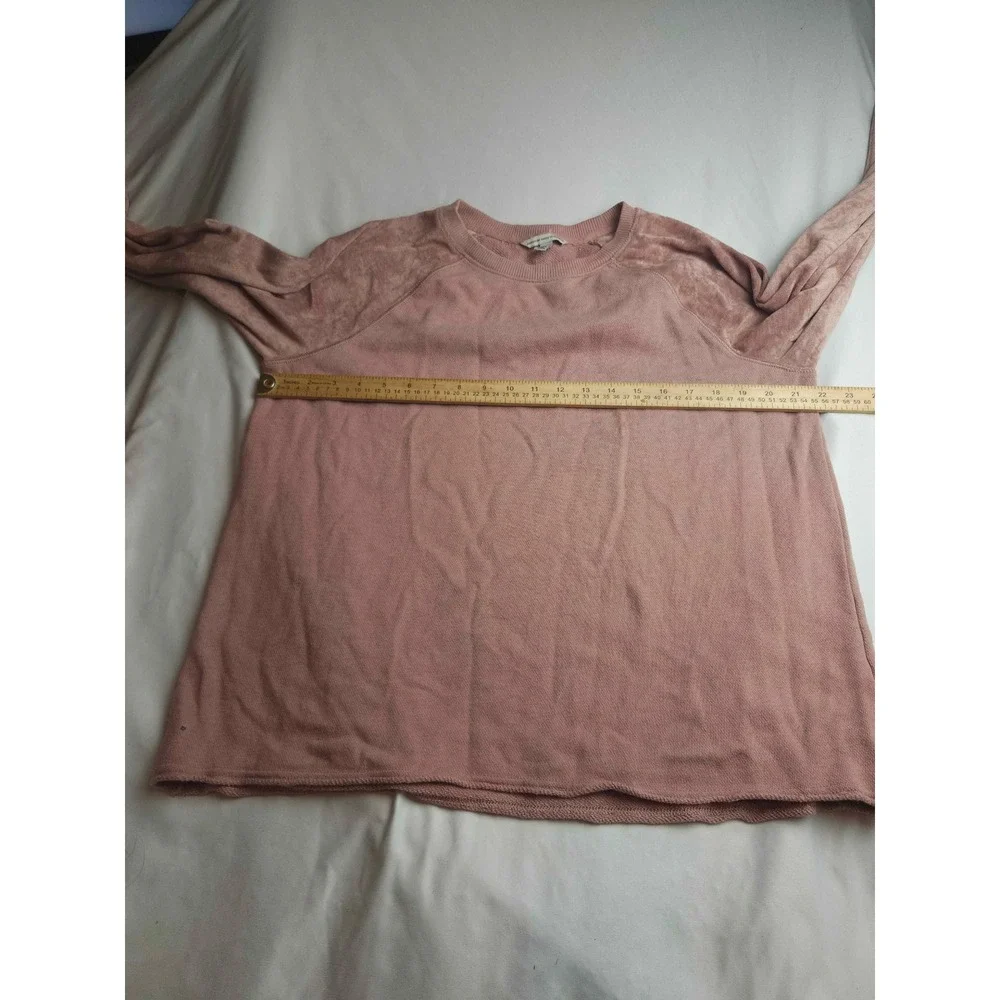 American Eagle Outfitters Mauve Pink Velour Sleeve Sweatshirt Womens Large